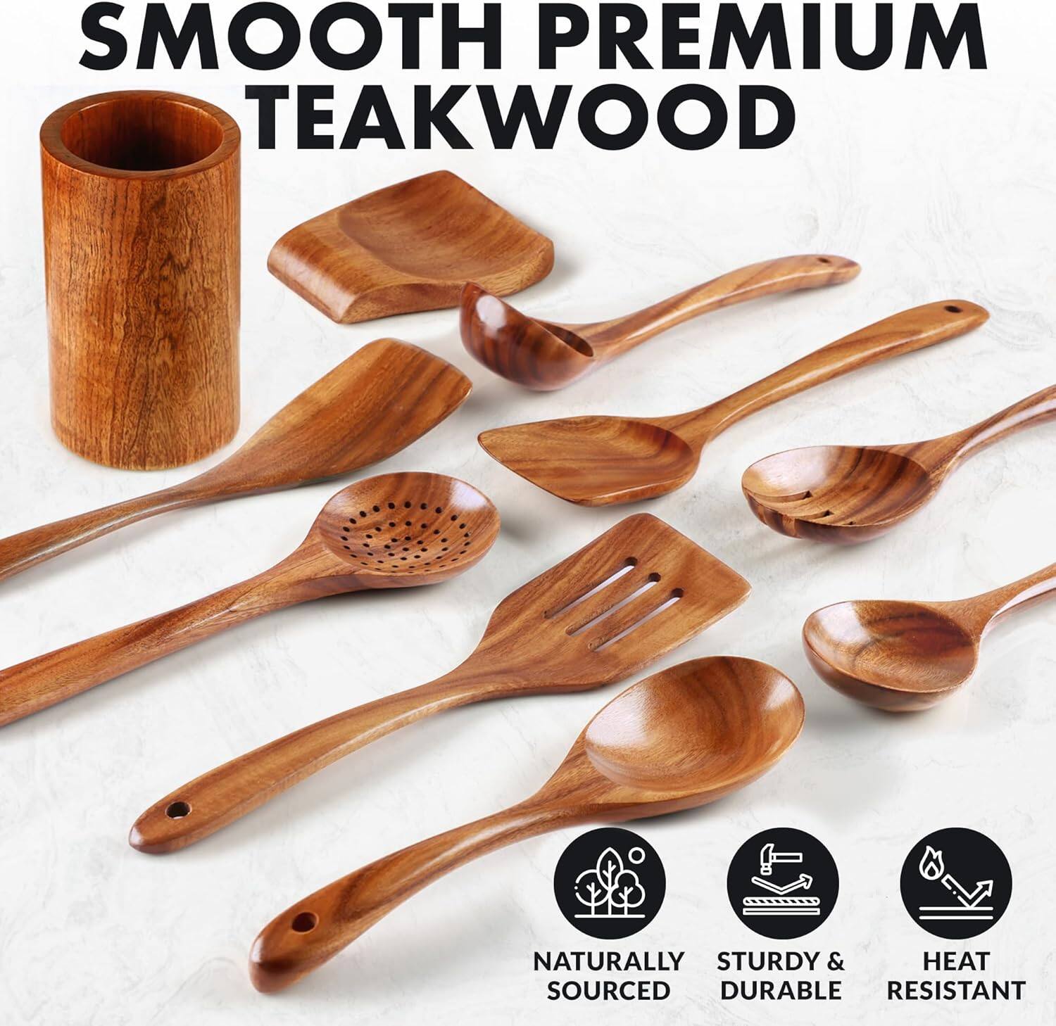 SMOOTH PREMIUM TEAKWOOD

NATURALLY SOURCED  
STURDY & DURABLE  
HEAT RESISTANT