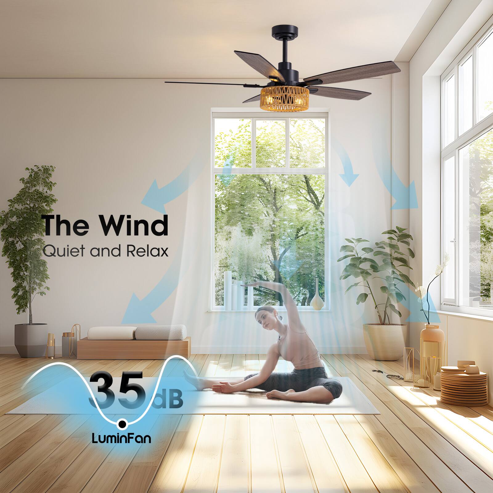 The Wind  
Quiet and Relax  

35 dB  

LuminFan
