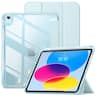 DTTO - Case for iPad A16 11-inch 2025 & 10th Gen 10.9-inch 2022, Matte Slim Hard Back, Soft TPU Frame, Pencil Holder - Light Blue