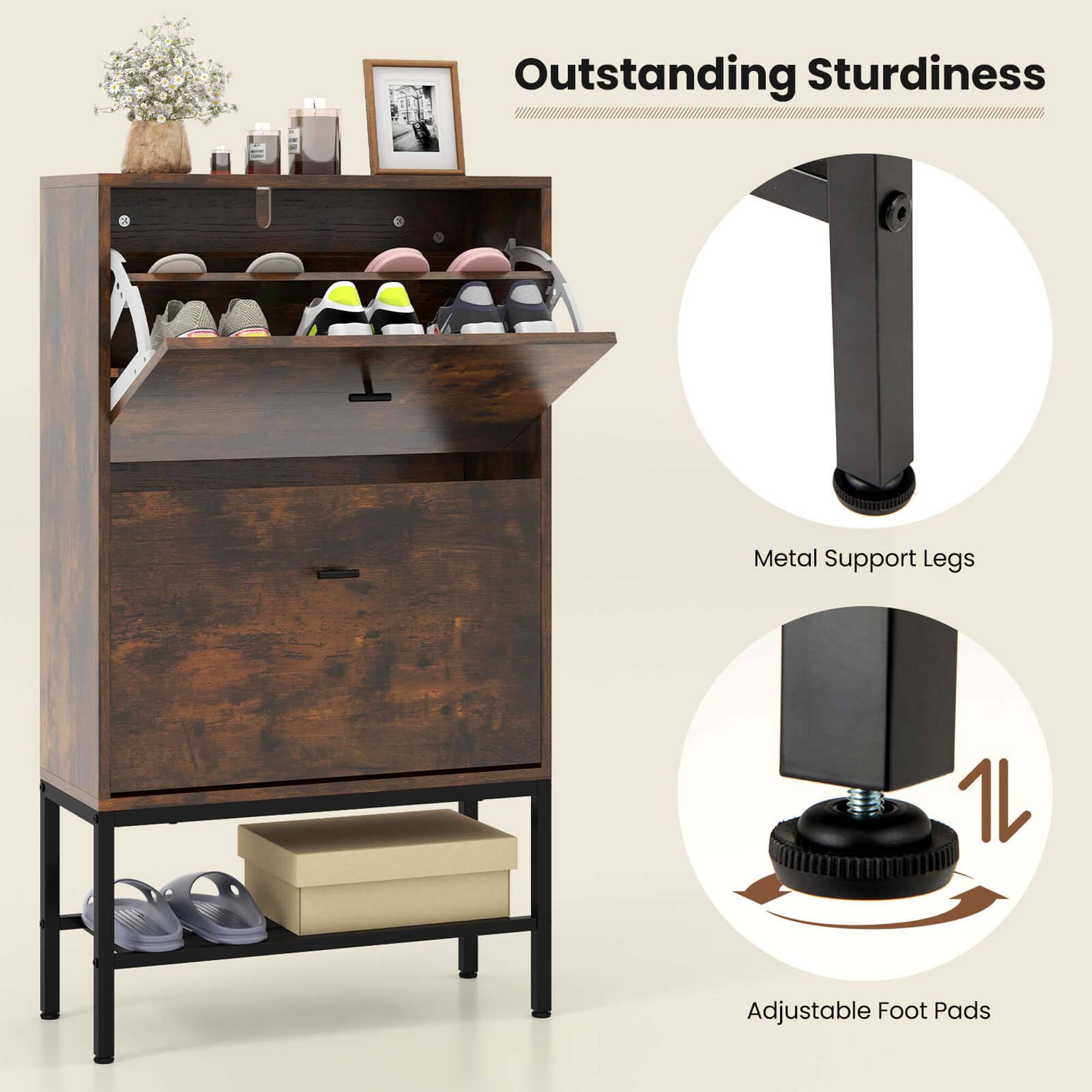 Outstanding Sturdiness Metal Support Legs 1 Adjustable Foot Pads