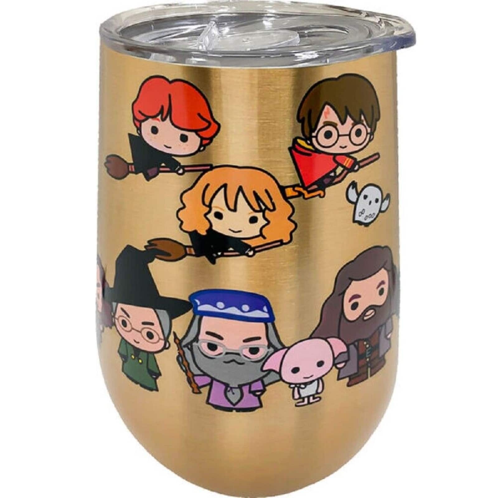 Spoontiques - Harry Potter Cartoon Characters Stainless Steel Double Wall Insulated Wine Tumbler Mug 16 ounce - Gold price history on PriceWatchPro
