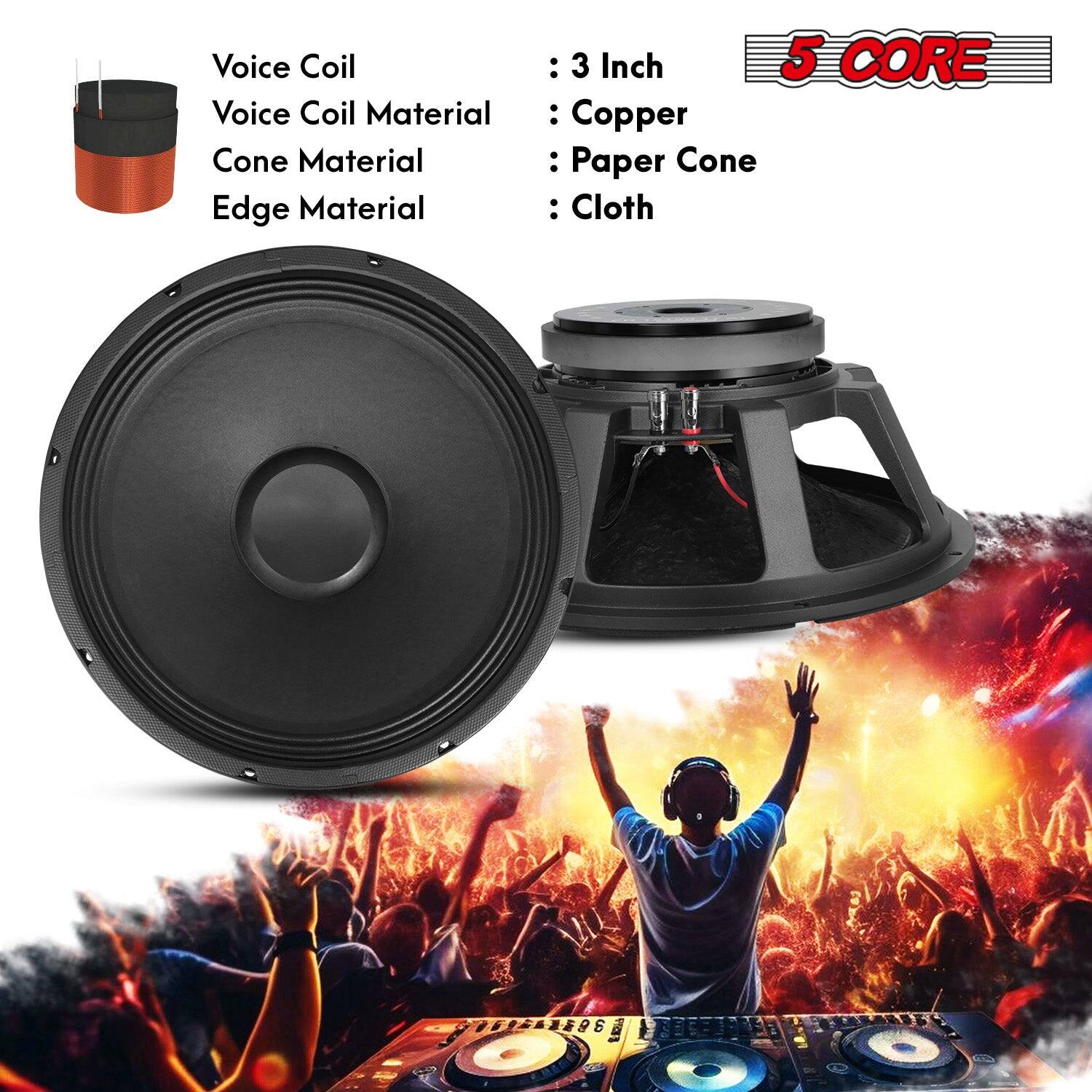 Voice Coil: 3 Inch, Voice Coil Material: Copper, Cone Material: Paper Cone, Edge Material: Cloth