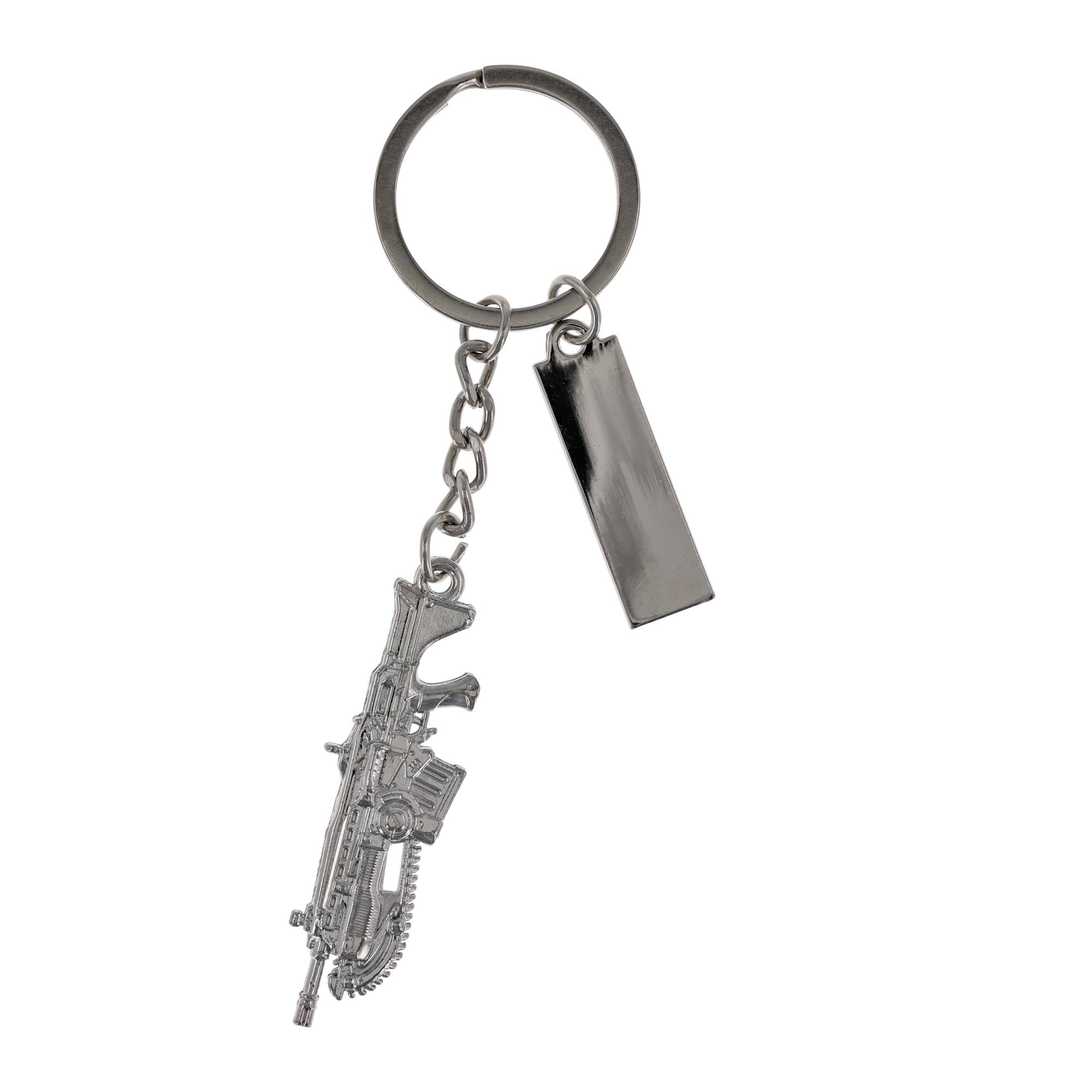 Alt View 10. Huge Crate - Gears of War 4 Lancer Pewter 3D Relief Key Ring - Black/Silver.