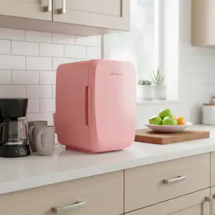 Front. Forest'nSky - Portable Electric Cooler and Warmer for Car, Travel, Camping & Home Use,Pink - Pink.