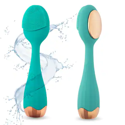 Front. Perry Ellis - Women’s Facial Cleansing Brush, Skin Care Tools, Cordless Facial Massager, Silicone Face Scrubber, 4 Speeds, Waterproof - Teal.