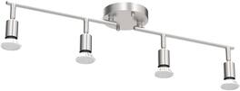 FINEAK - 4-Light Matte Nickel LED Track Lighting Kit (GU10 Bulbs Included)