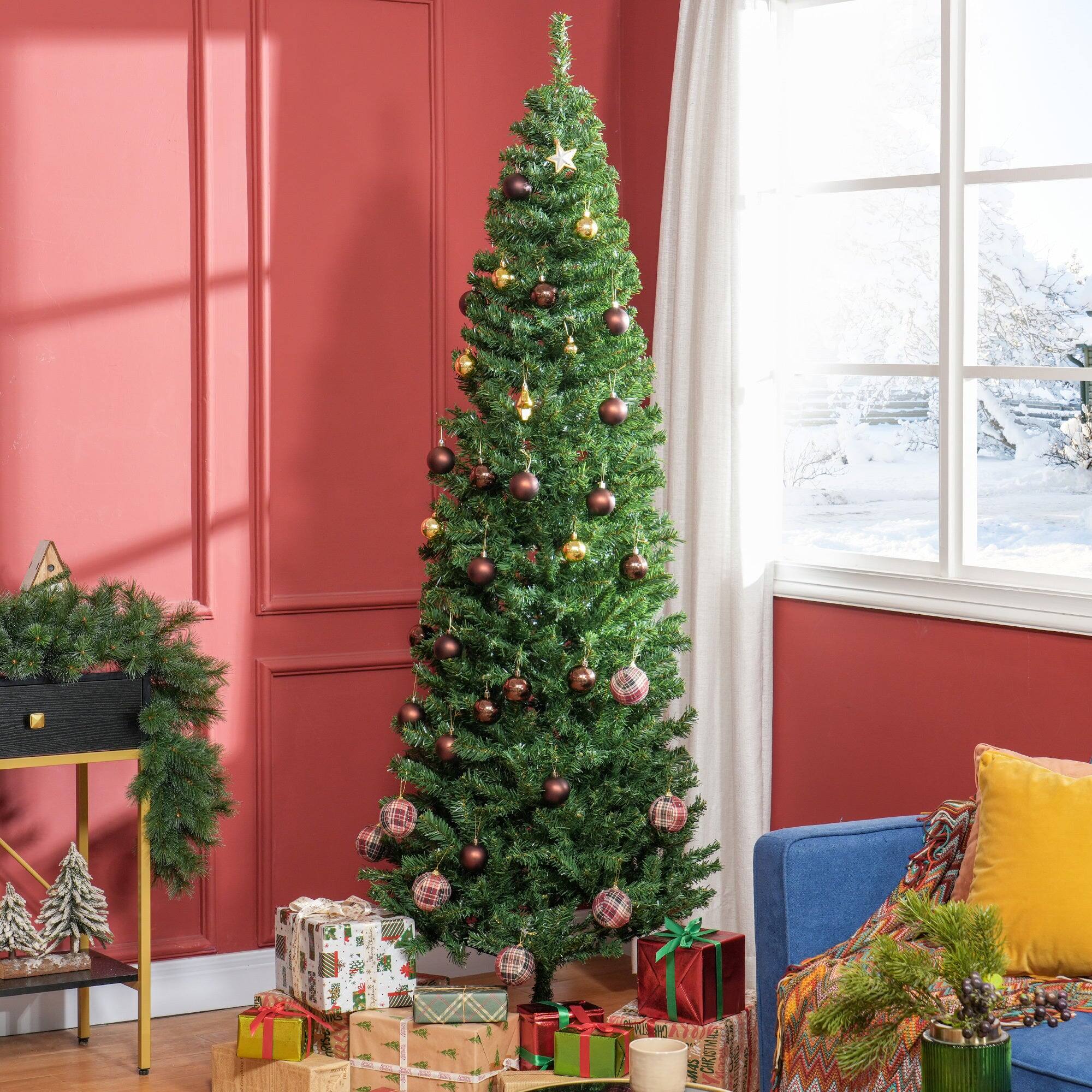Angle. BreeBe - 7ft Pencil Christmas Tree - Green.