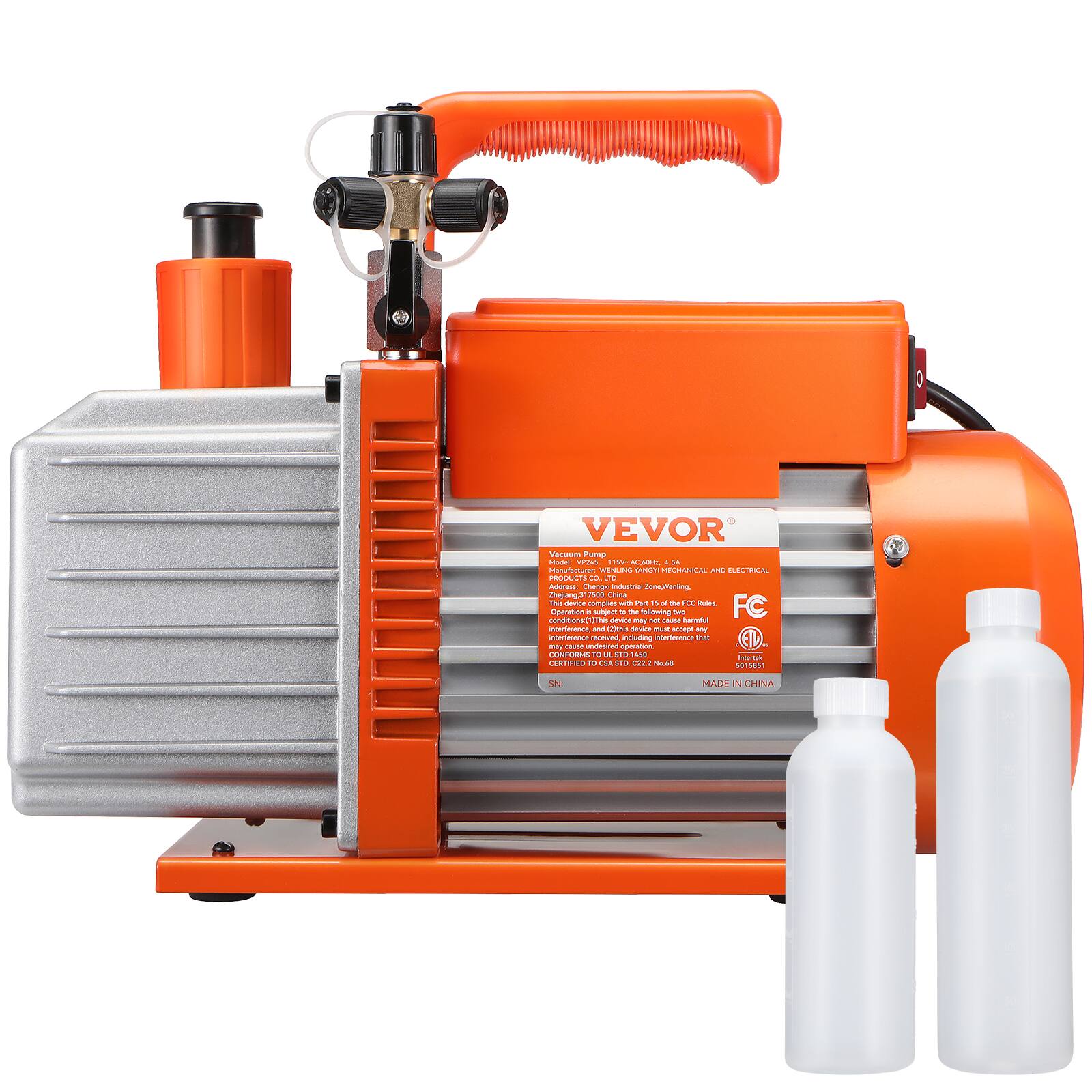 VEVOR Vacuum Pump

Manufacturer: WENGLONG YANZHI MECHANICAL AND ELECTRICAL

Address: Changzhou Industrial Zone Wenglong

The device complies with 15 of FCC Rules

The device complies with the FCC rules

This device complies with Part 15 of the FCC Rules

Operation - success - the insulating - FC

Made in China