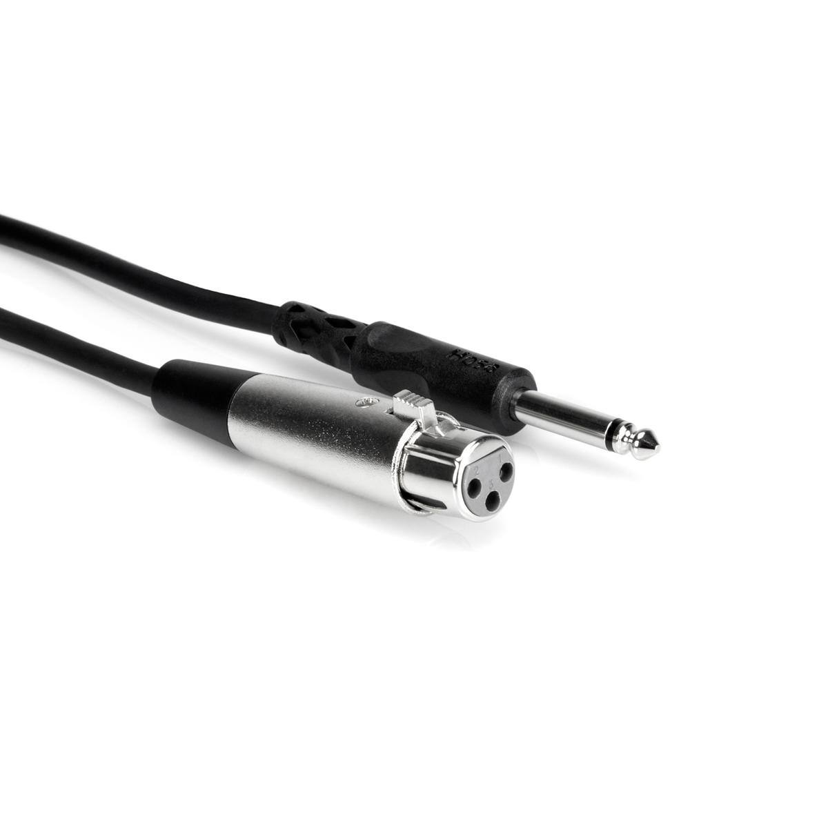 Alt View 2. Hosa Technology - Hosa Technology 2x Unbalanced 3-Pin XLR Female to Mono 1/4" Male Audio Cable 2'.