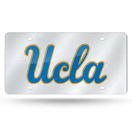 Front. Rico Industries - UCLA Bruins Mirrored Laser Cut License Plate Laser Tag - Multi.