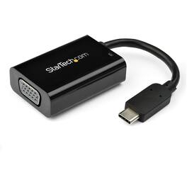 StarTech.com - USB C to VGA Adapter with 60W Power Delivery Pass-Through - 1080p USB Type-C to VGA Video Converter w/ Charging - Black
