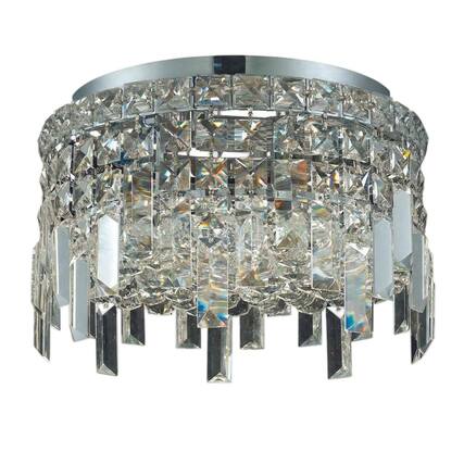 Front. Elegant Lighting - Maxime 4 light Chrome Flush Mount Clear Royal Cut Crystal - Chrome.