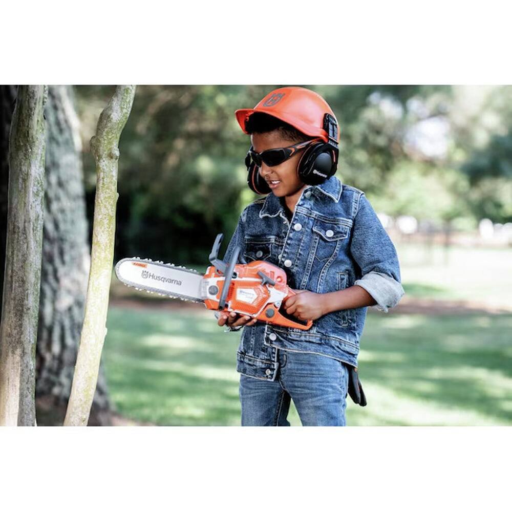 Angle. Husqvarna - 550XP Toy Chainsaw and Personal Protection Equipment Kit.