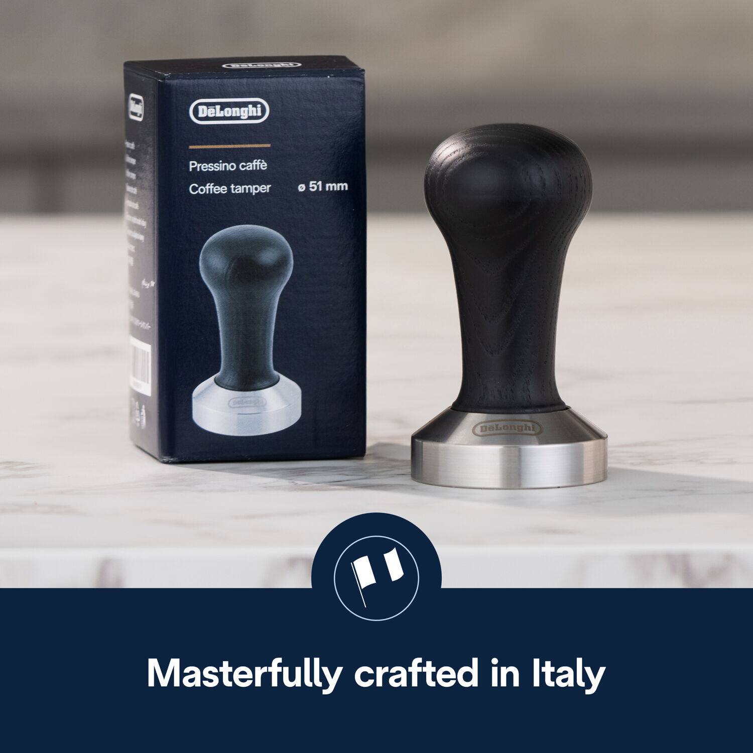 DeLonghi Pressino caff Coffee tamper  
51 mm  
Masterfully crafted in Italy