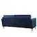 Left Zoom. Lifestyle Solutions - Langford Sofa with Upholstered Fabric and Eucalyptus Wood Frame - Navy Blue.