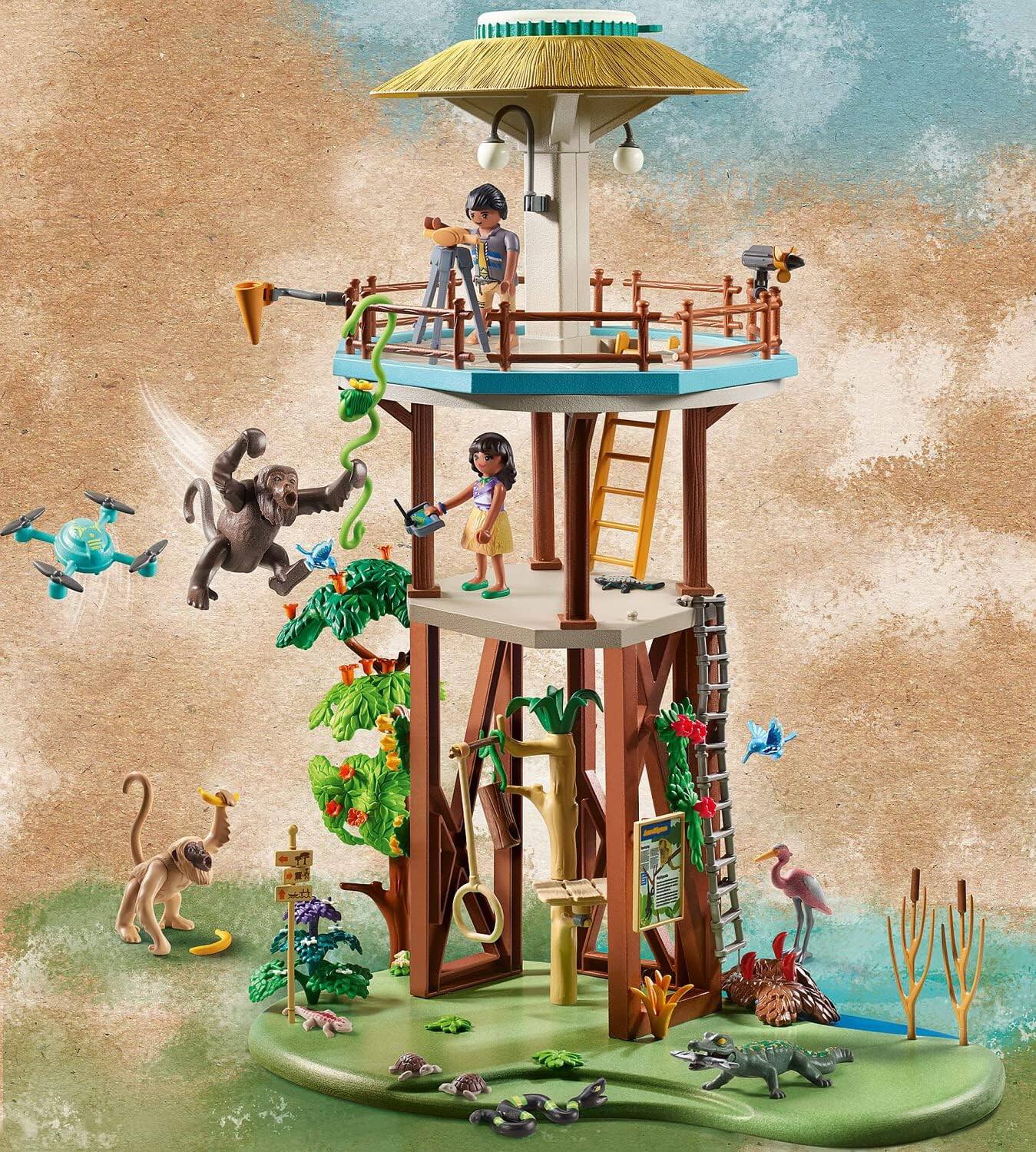 Angle. Playmobil - Playmobil Wiltopia Research Tower with Compass.
