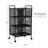 Left. Mind Reader - Cart with Drawers, Laundry Organizer, Utility Cart, Bathroom, Kitchen, Metal Mesh, 16"L x 11"W x 29"H - Black.