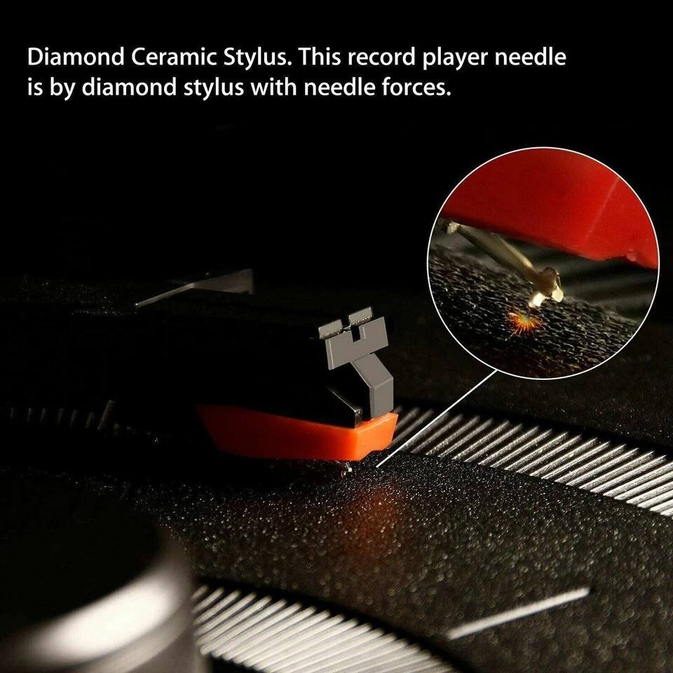 Diamond Ceramic Stylus. This record player needle is by diamond stylus with needle forces.