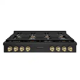 ZLINE - 48 in. Autograph Paramount Rangetop with Bronze Accents (SRTBZ-48-CB) - Black Stainless Steel