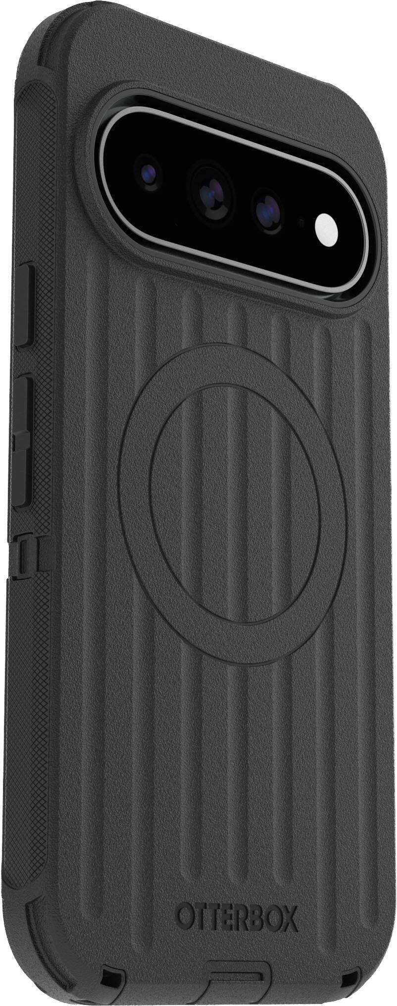 Left. OtterBox - Defender Series Pro Hard Shell for Google Pixel 11 Pro XL - Black.