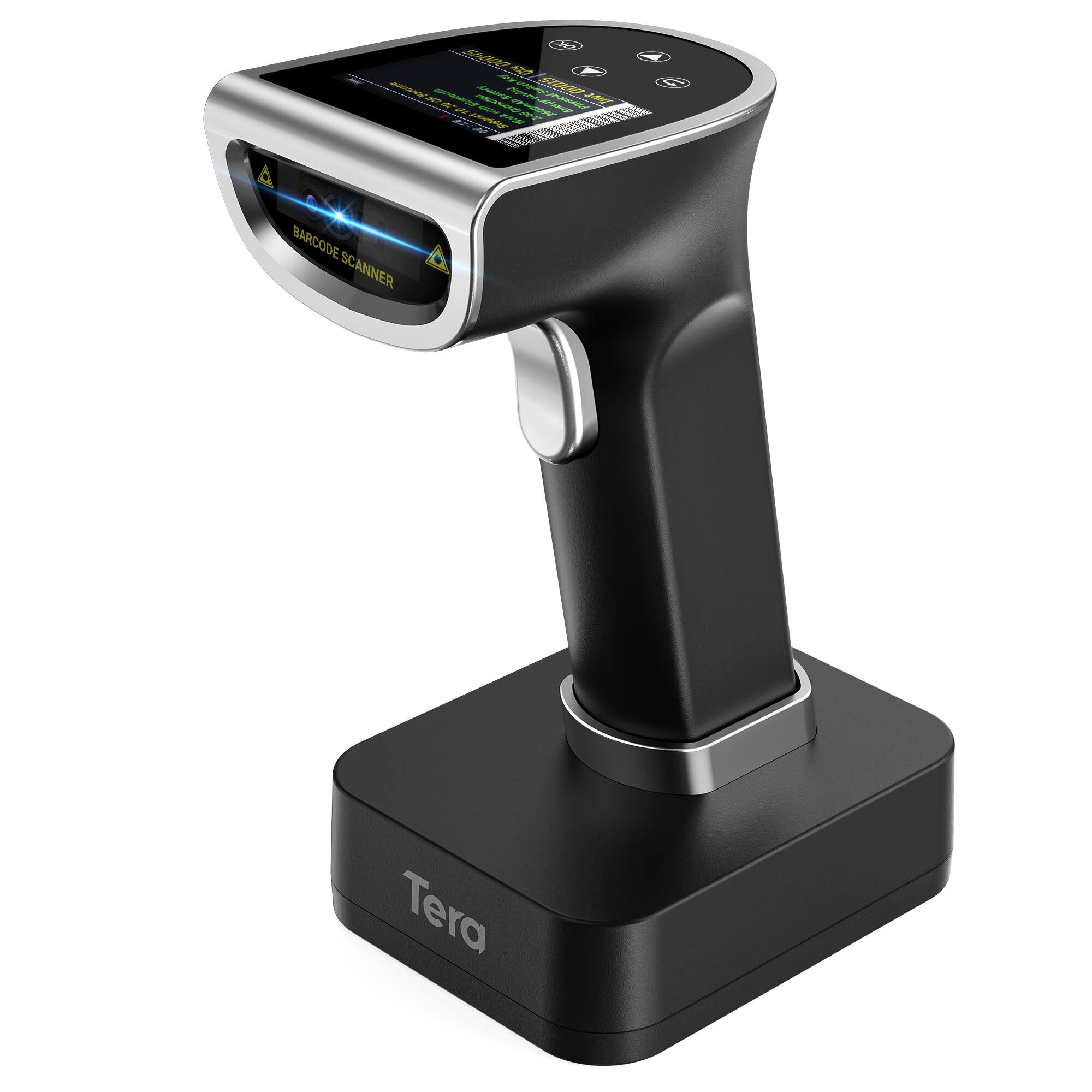Tera - 2D Barcode Scanner with Screen and Charging Cradle HW0015