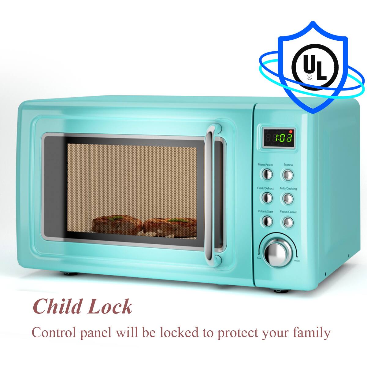 Child Lock  
Control panel will be locked to protect your family