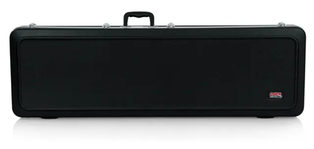 Front. Gator Cases - Deluxe Molded Bass Case - Black.