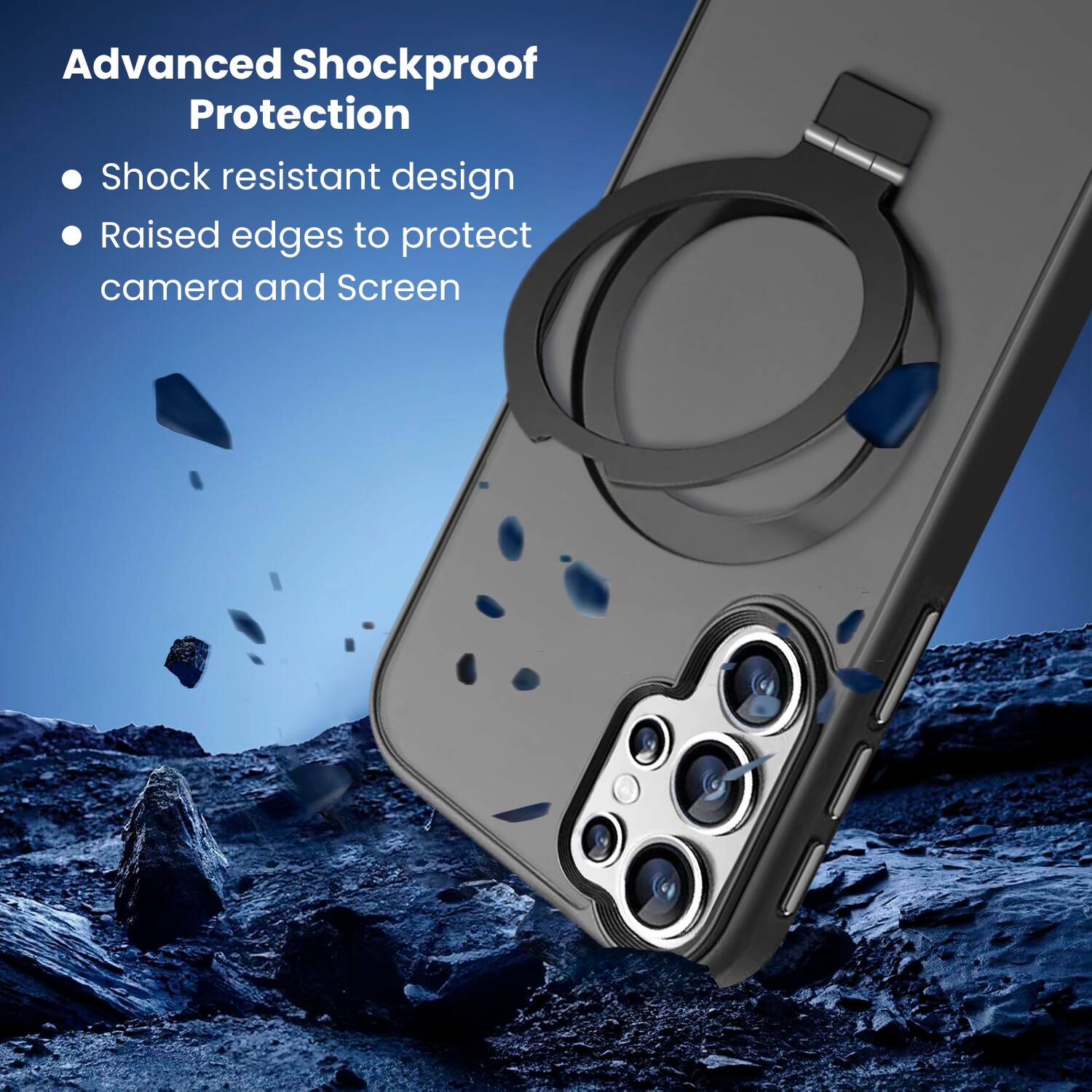 Advanced Shockproof Protection  
- Shock resistant design  
- Raised edges to protect camera and screen