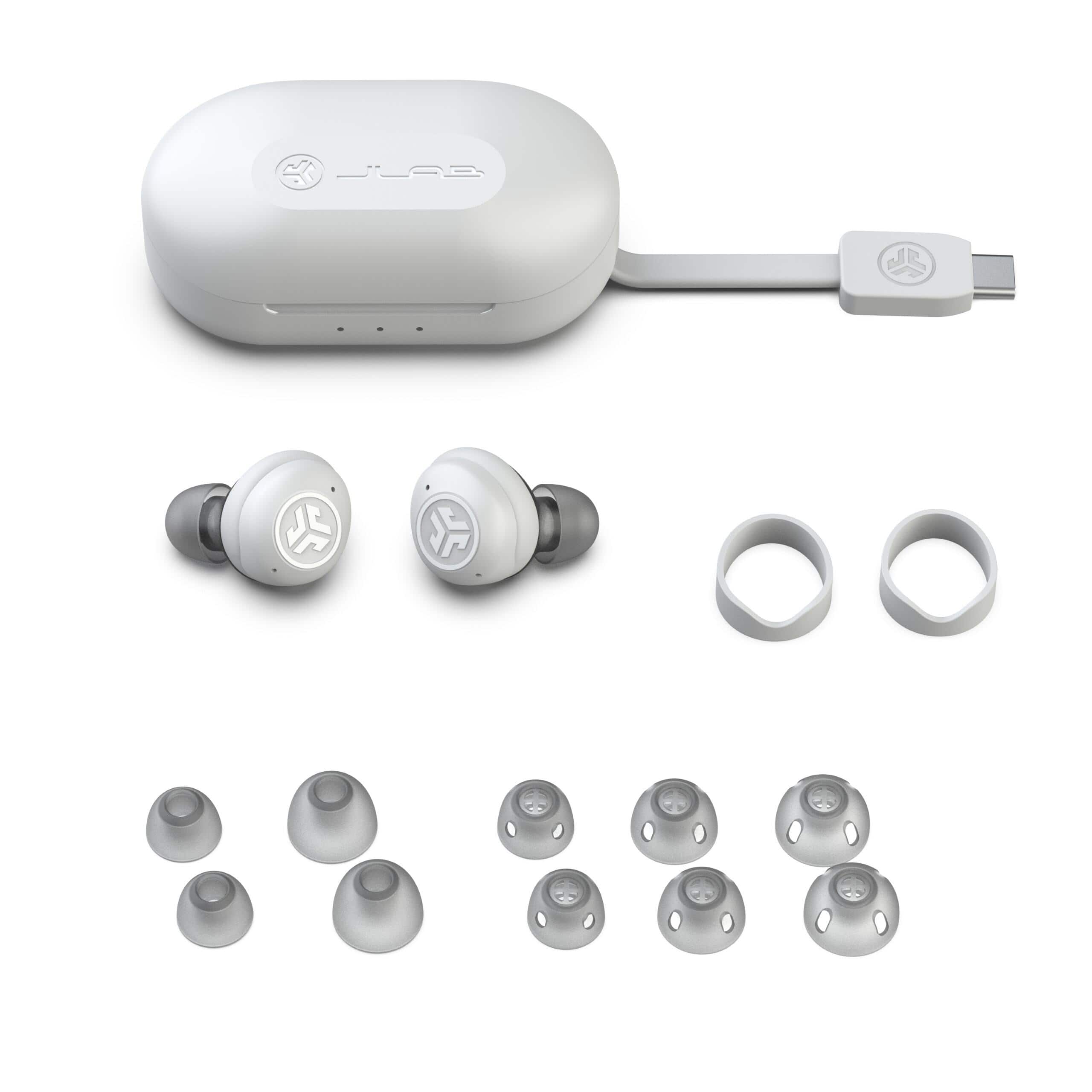 Alt View 12. JLab - 2-in-1 Hear OTC Hearing Aid and Earbuds - Cloud.