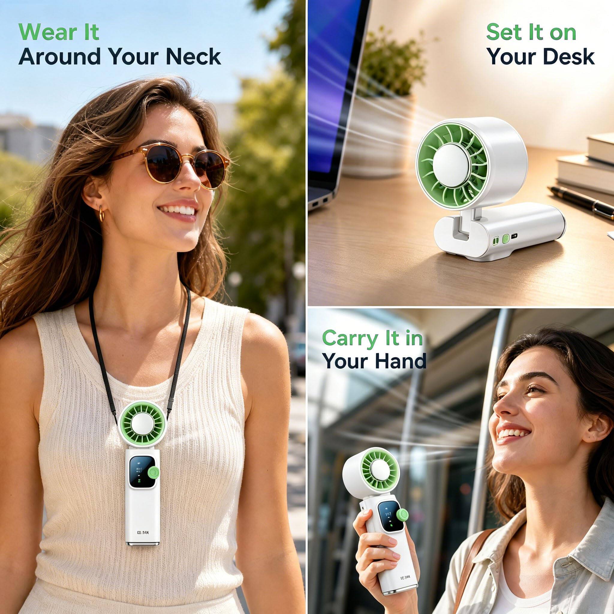 Wear It Around Your Neck  
Set It on Your Desk  
Carry It in Your Hand