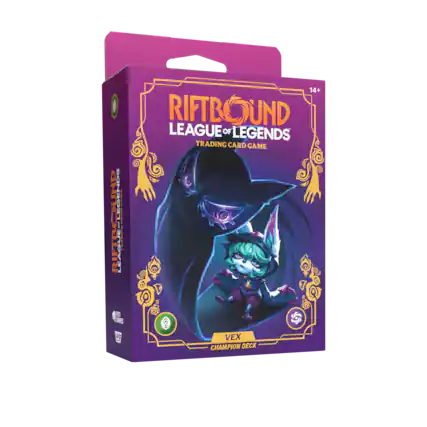 RIFTBOUND LEAGUE OF LEGENDS TRADING CARD GAME
VEX CHAMPION DECK
14+