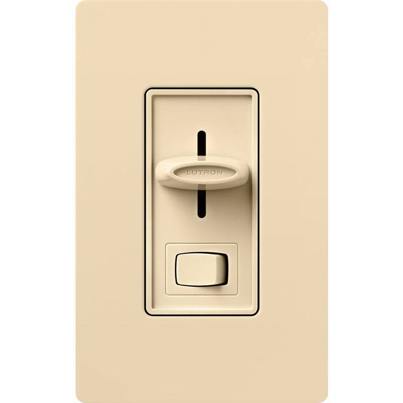Angle. Lutron - Lutron Skylark Ivory 150 W 3 Way Dimmer Switch 1 pk - Ivory.