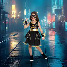 Rubies - Girl's Batgirl Tutu Dress Childs Halloween Costume - Small 5-6 - Black