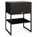 Alt View 6. Costway - 1 PCS Home Nightstand 3-Tier Storage Table with Door Open Shelf Heavy-duty Metal Frame - Black.