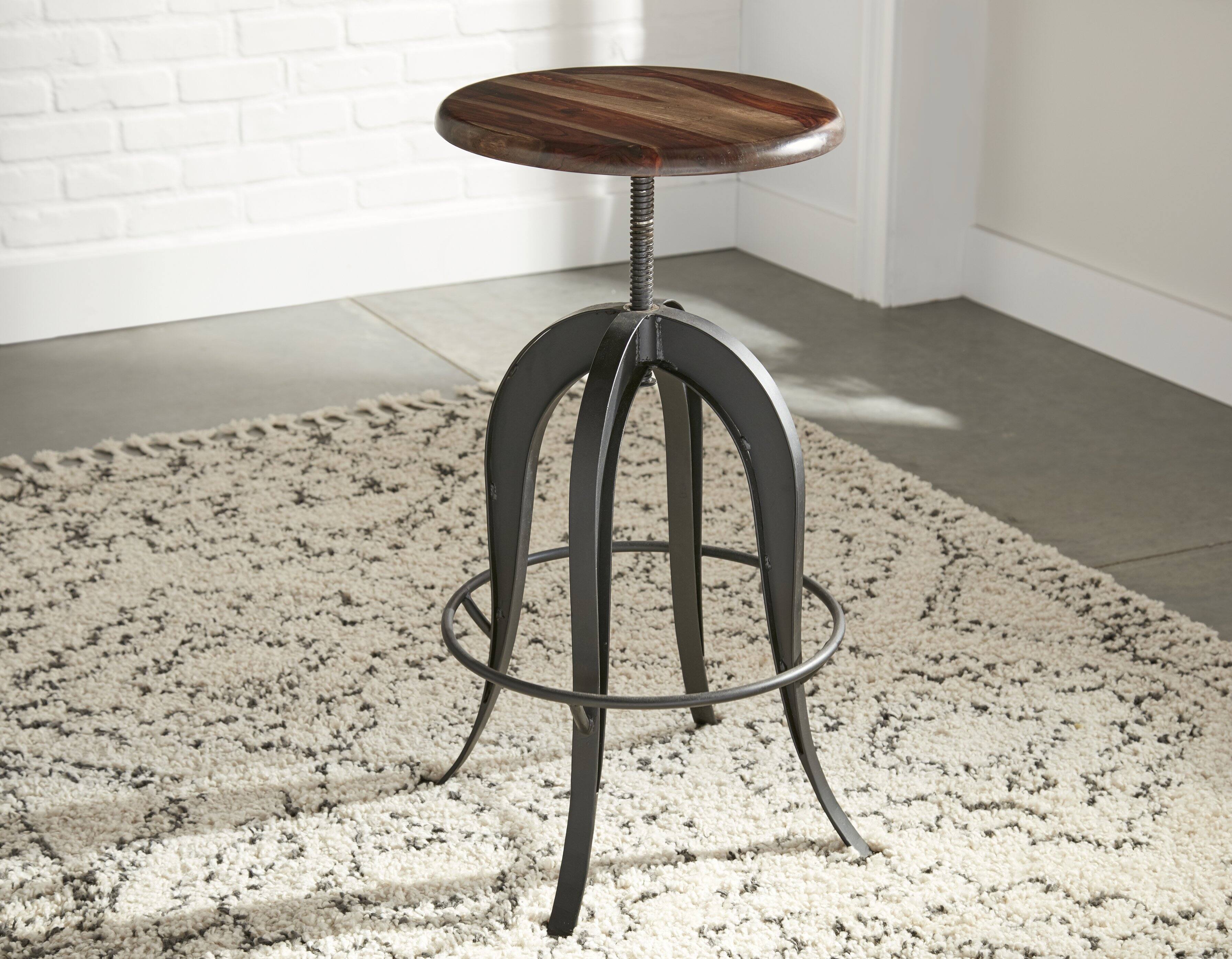 Front. TinyHomie - Sparrow Round Setup Stool Dark Brown - Brown.