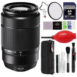 Fujifilm - XC 50-230mm f/4.5-6.7 OIS II Lens (Black) with Advance Accessories and Travel Bundle | Fuji XC 50-230mm - Black
