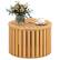 Front. Gymax - Gymax 2-in-1 Outdoor Side Table w/Storage Umbrella Hole & Removable Base for Backyard - Brown.
