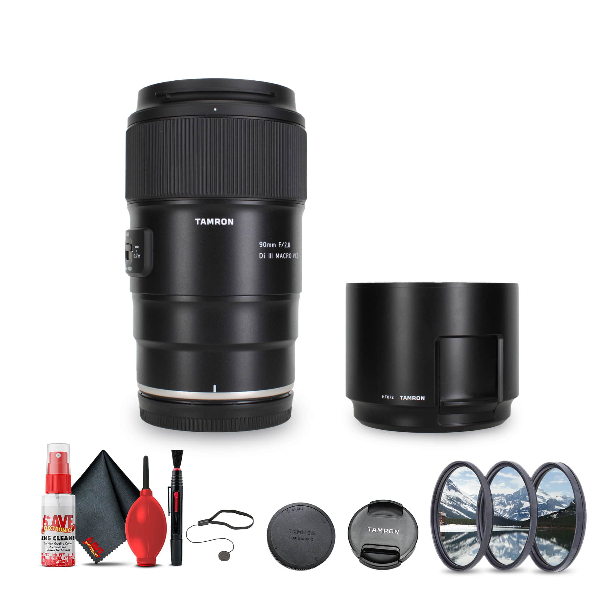 Tamron - 90mm f/2.8 Di III VXD Macro Lens (Nikon Z) + Lens Filter Kit + Cleaning Kit + More - Black price history on PriceWatchPro