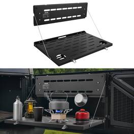 VEVOR - Tailgate Table, for 2021-2025 Ford Bronco, 88 lbs Load Capacity, Carbon Steel Foldable Molle Panel Drop Down Table - Black