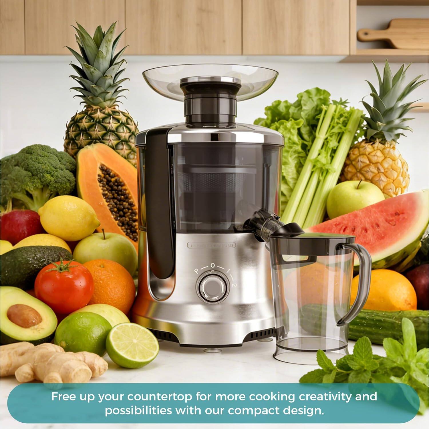 Free up your countertop for more cooking creativity and possibilities with our compact design.