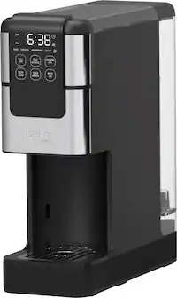AM PM 6:38 OZ
BOLD OVER ICE GRINDER OFF CLEAN
BREW SIZE BOLD OVER ICE
DELAY MENU HOUR MINUTE
GRINDER OFF BREW OFF
bella PRO