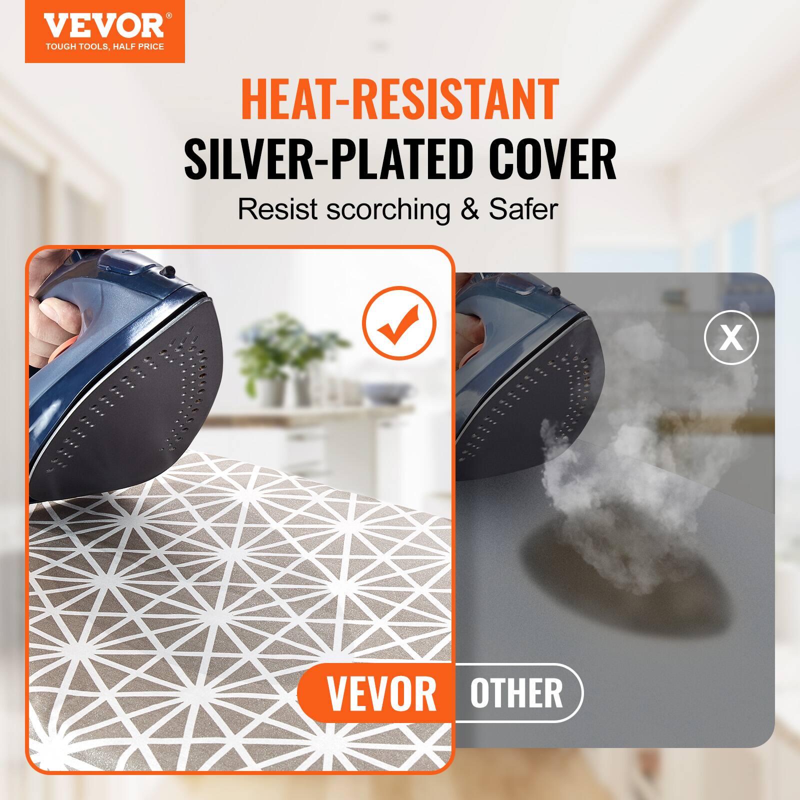 VEVOR TOUGH TOOLS, HALF PRICE HEAT-RESISTANT SILVER-PLATED COVER Resist scorching & Safer VEVOR OTHER