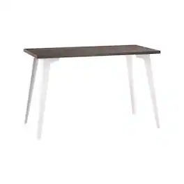 Orison - Office 24x48 Mid Century Modern Desk, Alpine Trail Walnut - White