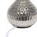 Alt View 15. Simple Designs - Drip Mini Table Lamp - Hammered Silver with White Shade.