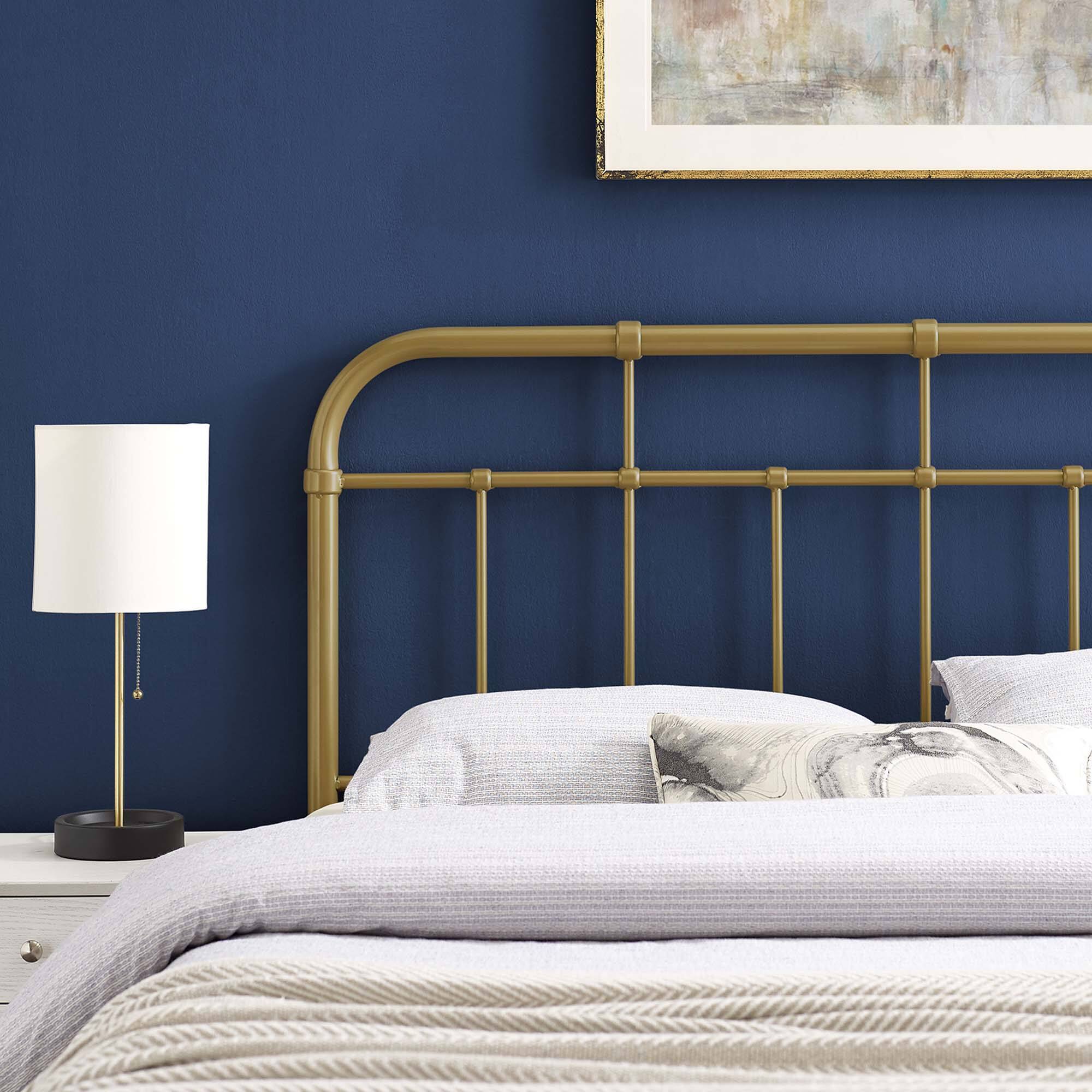 Alt View 3. Modway - Alessia Metal Full Headboard by Modway - Yellow.
