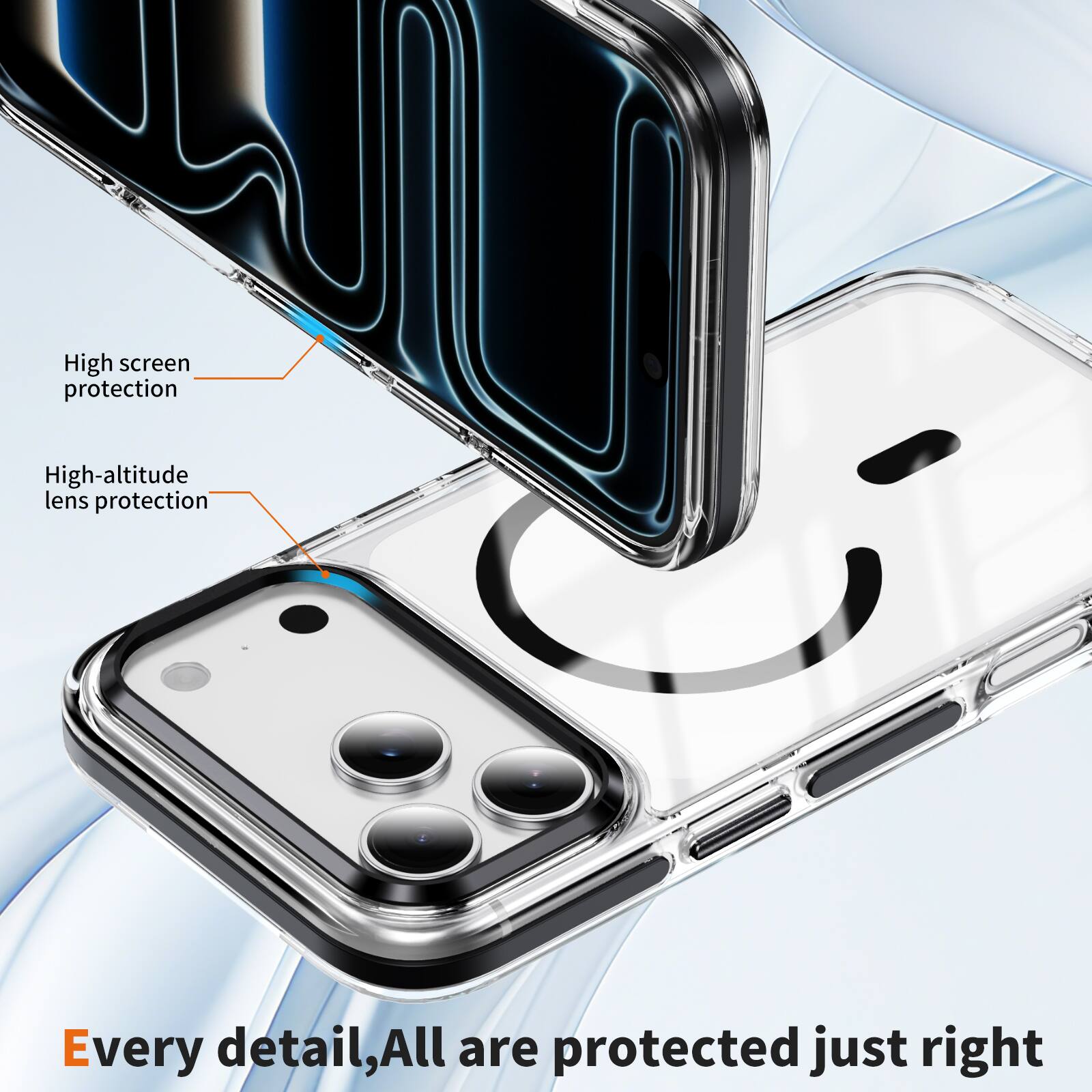 High-altitude lens protection  
High screen protection  
Every detail, All are protected just right