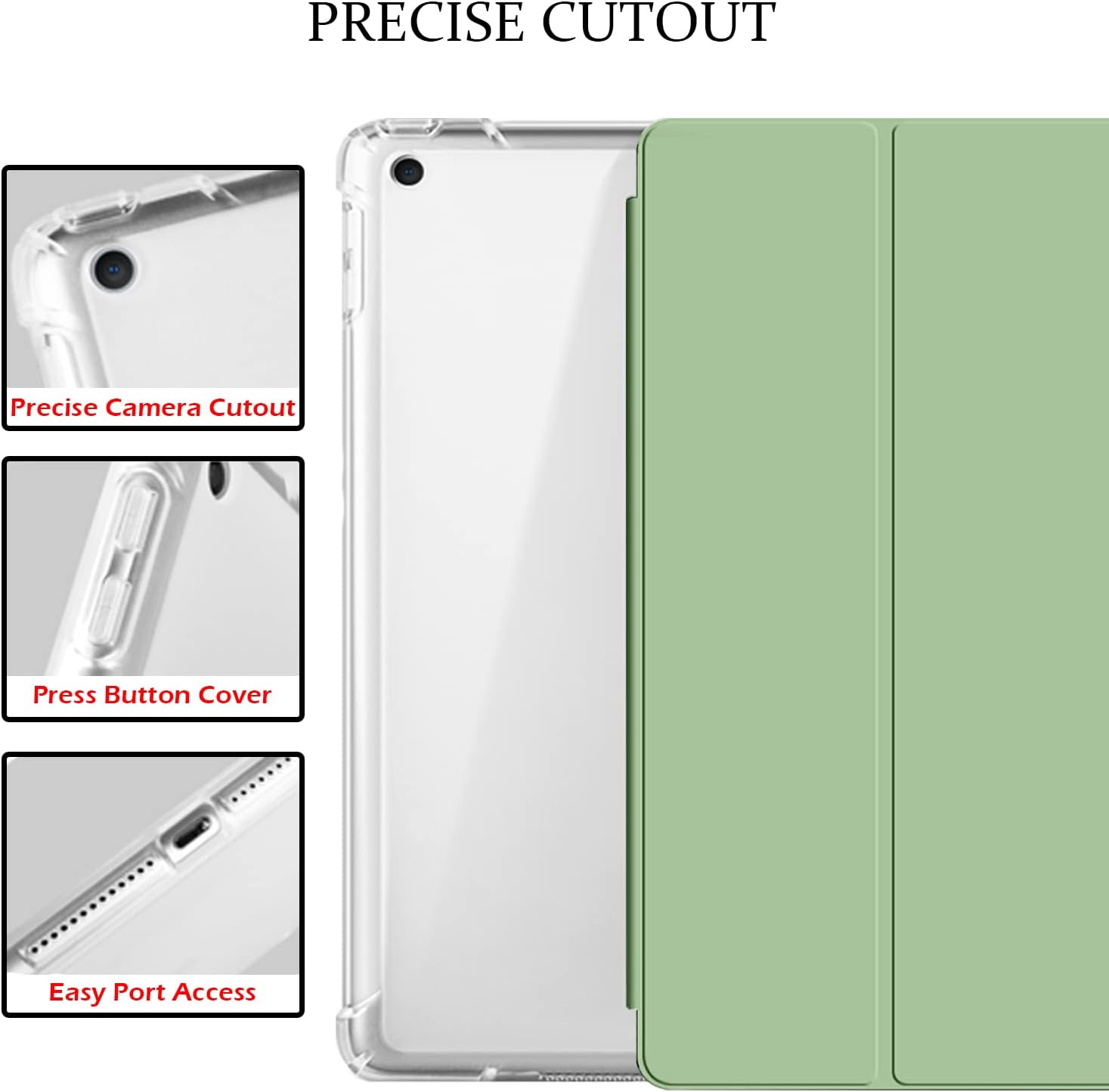PRECISE CUTOUT

Precise Camera Cutout

Press Button Cover

Easy Port Access