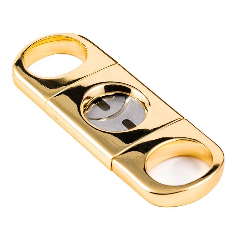 Front. Prestige - Gold Heavy Body Cigar Cutter - Gold Finish.