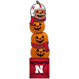 Fan Creations - Nebraska Huskers 31" Stacked Pumpkin Leaner - Multicolor