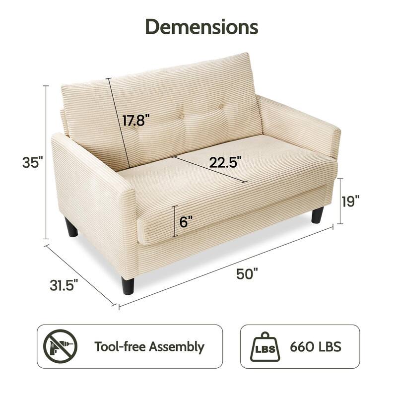 Dimensions  
17.8" 35" 22.5" 6" 19" 31.5" 50"  

Tool-free Assembly  
660 LBS